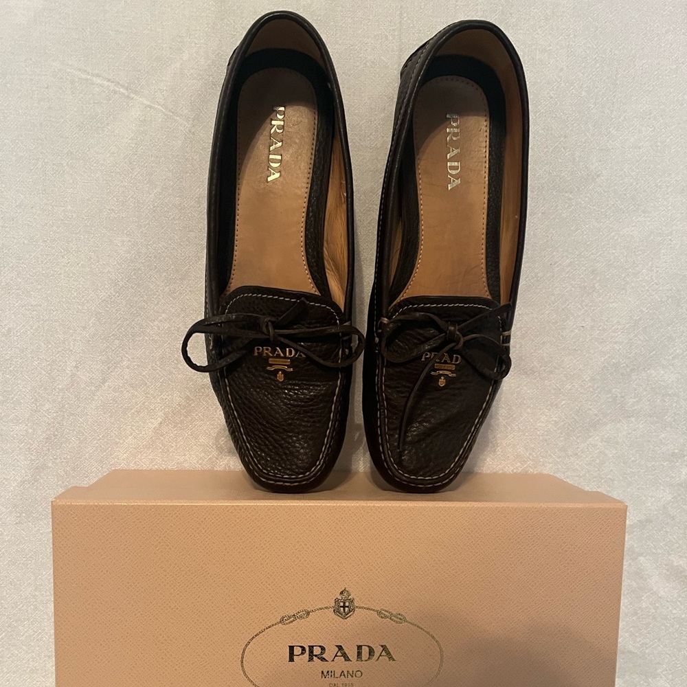Prada Leather Bow Drivers